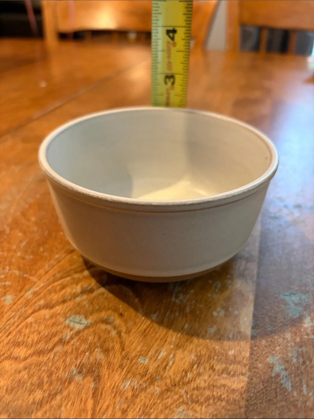 Clay stoneware pottery bowl Hearth & Hand Magnolia beige glazed 4.5 inches